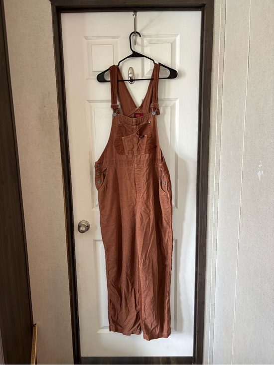 Roxy Pants - Roxy Corduroy Overalls in Warm Terracotta